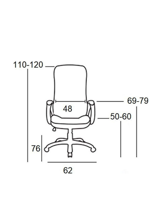 Zita Plus A9947 Executive Chair with Adjustable Arms Black