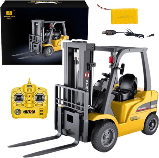 Huina Toys Forklift Τηλεκατευθυνόμενο Φορτηγό Κίτρινο
