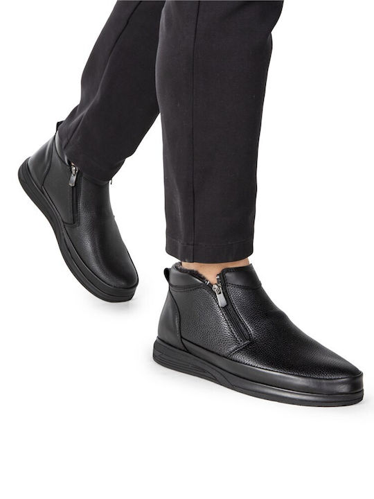 Leder Schwarz Herrenstiefel