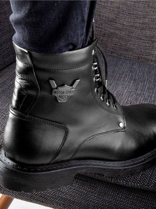 Ducavelli Leather Black Men's Boots