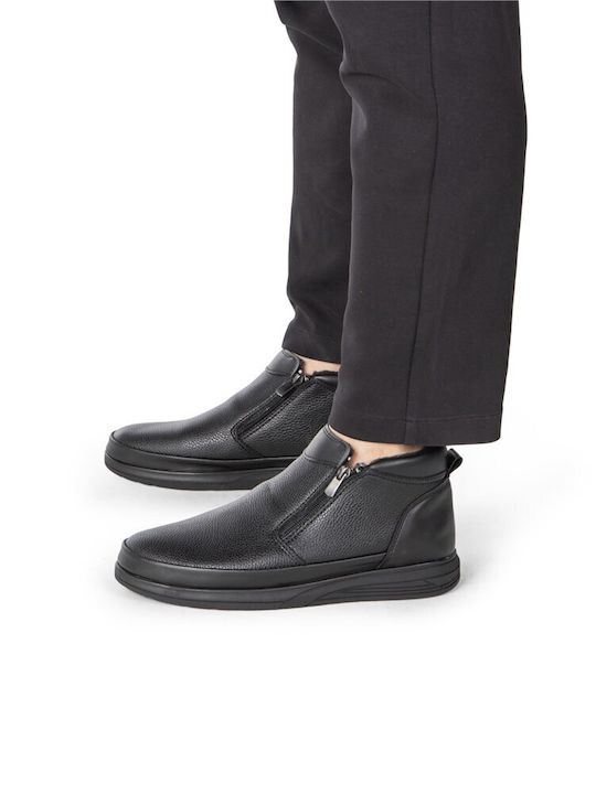 Leder Schwarz Herrenstiefel