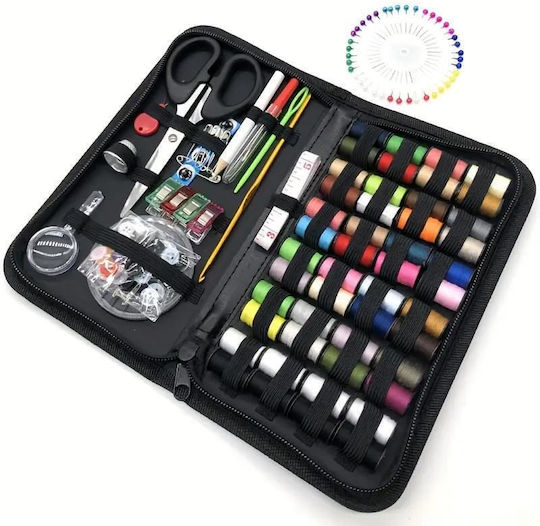 Set Premium De Cusut 172 Piese Ace Fire Colorate Foarfece Nasturi Ruleta De Măsurat Degetar Accesorii Complete Geantă Organizatoare Portabilă Onuvio