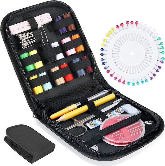 Set Complet De Cusut 94 Piese Ace Colorate Fire Foarfece Ruleta Nasturi Degetar Mini Organizator Pentru Călătorii Și Uz Casnic Onuvio