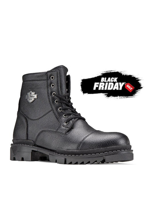 Leather Black Men's Boots