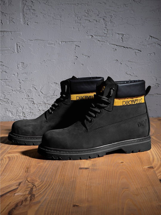 Leather Black Men's Boots