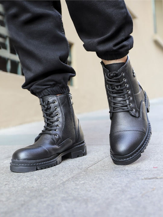 Leather Black Men's Boots