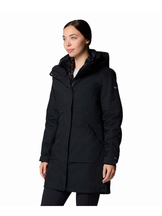 Ii Interchange Women's for Hiking Long Lifestyle Jacket for Winter Black