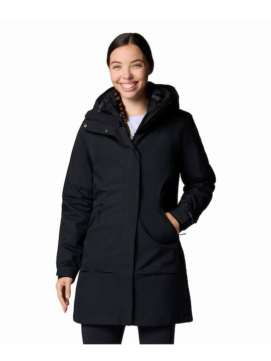 Ii Interchange Women's for Hiking Long Lifestyle Jacket for Winter Black