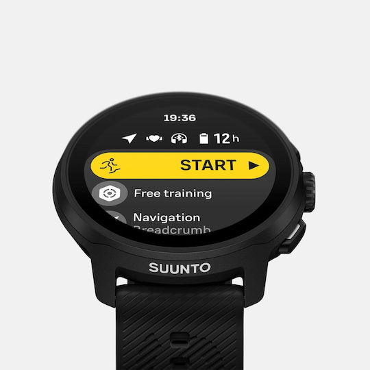 Suunto Run Stainless Steel 46mm Smartwatch with Heart Rate Monitor (All Black)