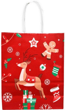 Kal-tsa Paper Christmas Bag for Gift Red 26x35x12cm.