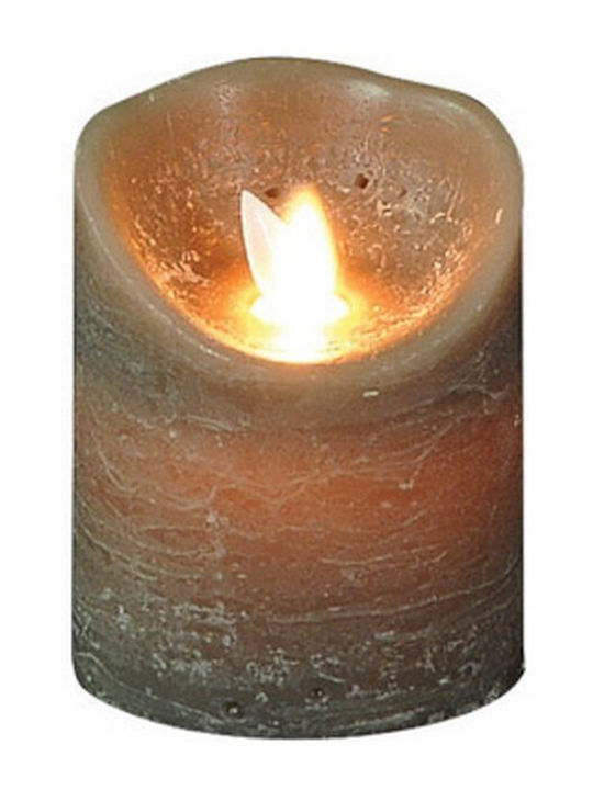Lianos Christmas Gray Battery Candle 10x8cm