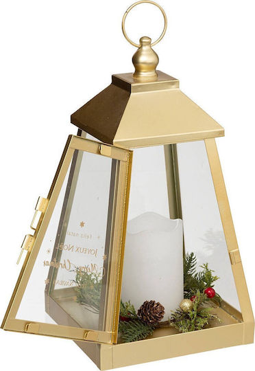Atmosphera Χριστουγεννιάτικο Μεταλλικό Φαναράκι 32x17εκ.
