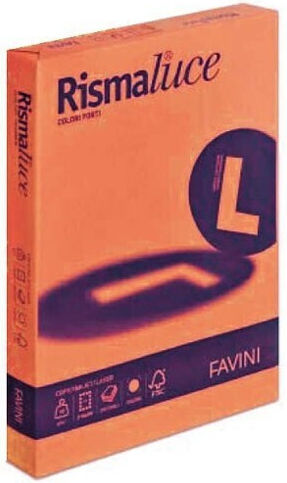Favini 50 Φύλλα Rismaluce 200g/m2 Πορτοκαλί 56 21x29,7 A4