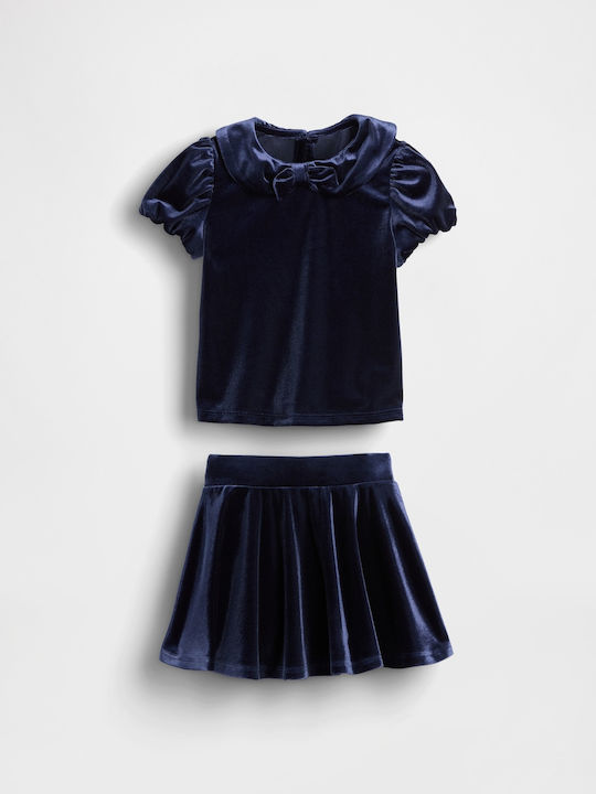 Set pentru copii cu fustă Iarnă 2buc Dark Night Blue