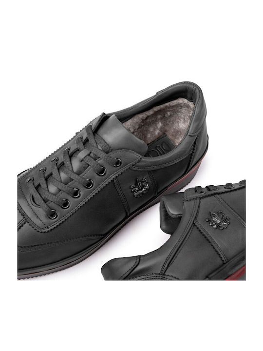 Leder Herren Freizeitschuhe Schwarz