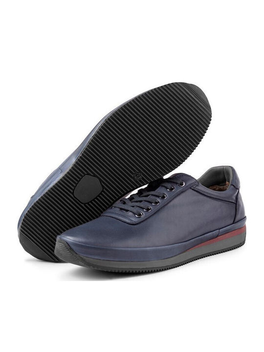 Leder Herren Freizeitschuhe Blau