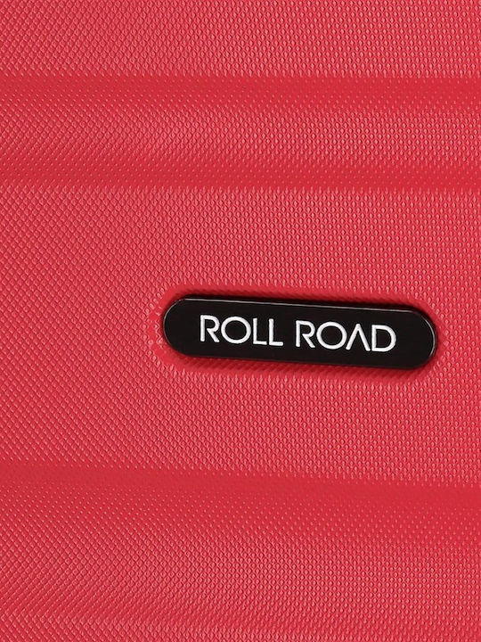 Roll Road Flex Cabin Suitcase Red with 2 Wheels Height 44cm