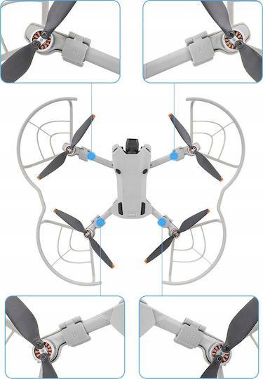 Sunnylife Osłona Ochrona Zabezpieczenie Śmigieł Na Śmigła 4 Szt Do Dji Mini 4 Pro N4p-kc712-gy