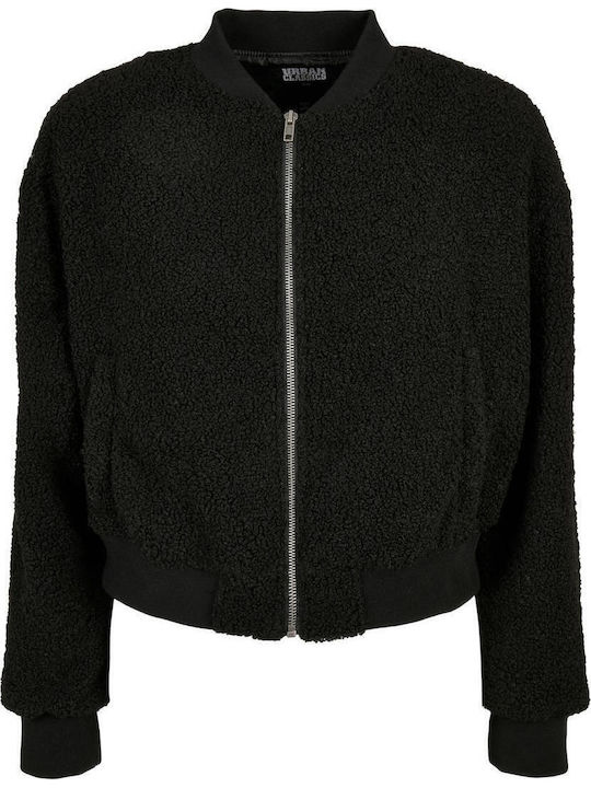 Κοντό Γυναικείο Bomber Jacket Μαύρο
