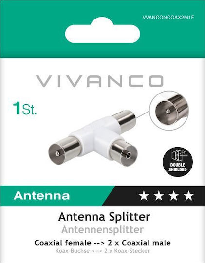 Vivanco Aerial Convertor Coaxial masculin în Coaxial masculin 1buc