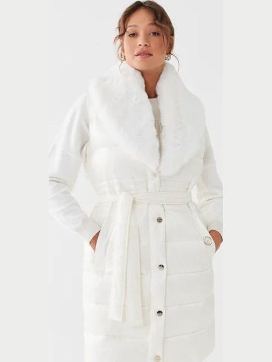 Hero Women's Short Puffer Jacket for Winter White