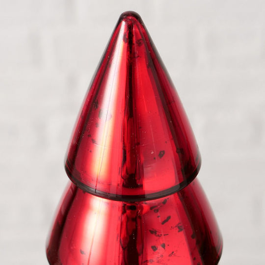 Christmas Decorative Glass Tree 21cm Red Tree