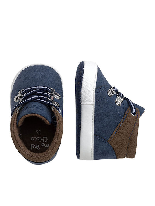 Kinderstiefeletten mit Schnürsenkeln Blau