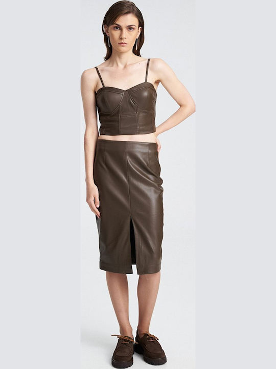 Women's Blouse Corset Brown