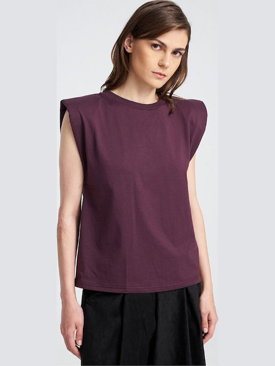Γυναικείο Crop T-shirt Merlot
