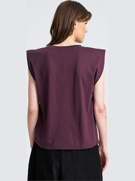 Γυναικείο Crop T-shirt Merlot