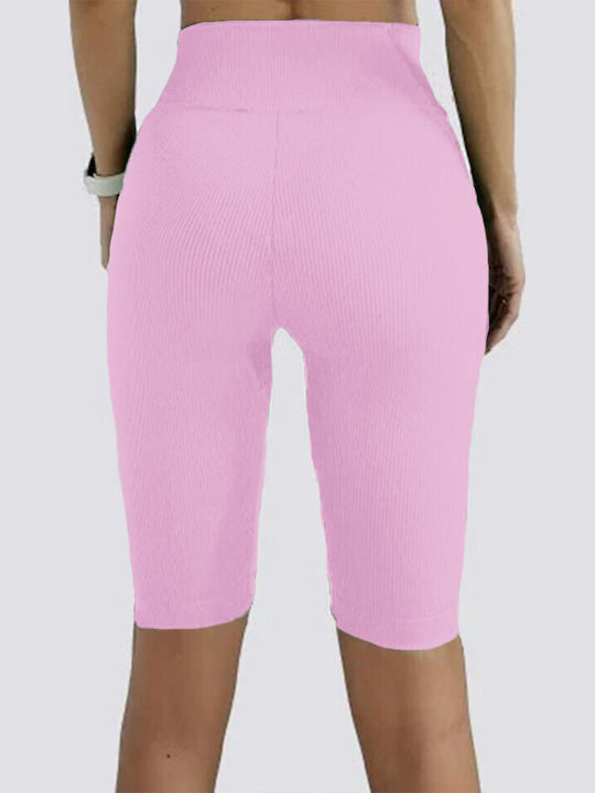 Training Γυναικείο Κολάν Σύσφιξης Ψηλόμεσο & Push Up Pink