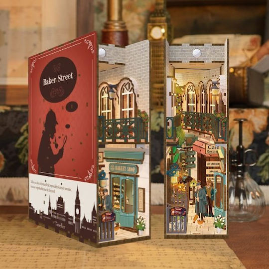 Държач За Края На Книгата Пъзел 3D Дървен Book Nook Baker Street