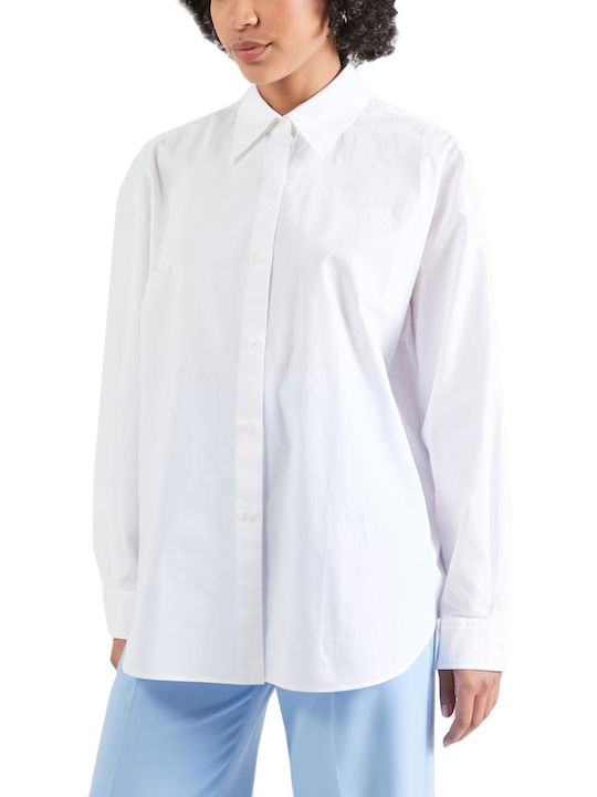 Women's Long Sleeve Shirt White - Purple - Orange