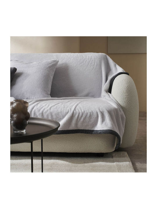 Gofis Home Polar Armchair Throw Two Sides Jacquard 180x180cm Fog Gray 109/01