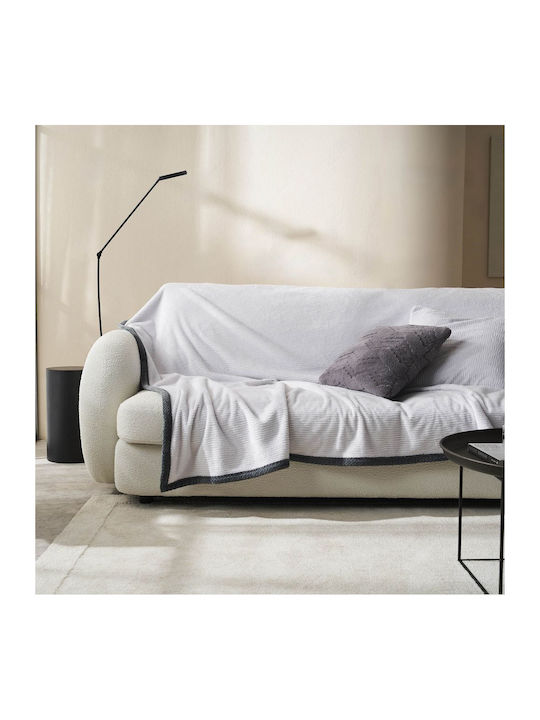 Gofis Home Polar Armchair Throw Two Sides Jacquard 180x180cm Fog Gray 109/01