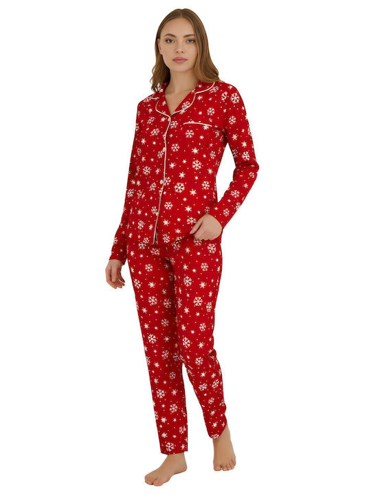 Boyraz Set Pijamale pentru Femei Red