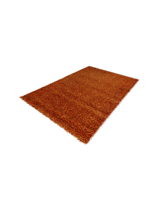 Royal Teppich Rechteckig Zottelig Synthetisch,Polyester/Cotton/Leather Orange