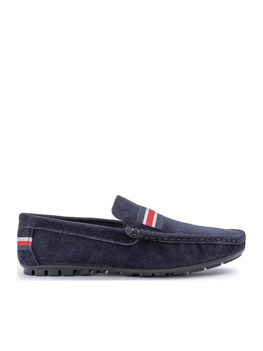 Men's Suede Moccasins Blue