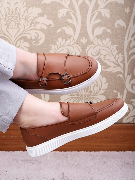 Leder Herren Mokassins in Braun Farbe