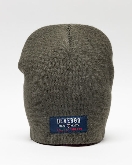 Beanie Unisex Σκούφος Πλεκτός σε Χακί χρώμα