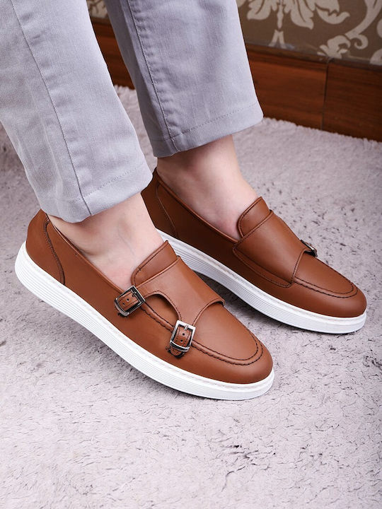 Leder Herren Mokassins in Braun Farbe