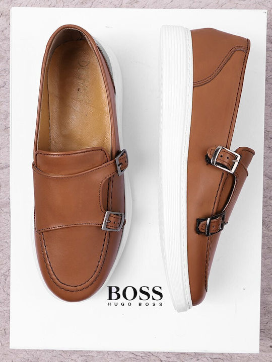 Leder Herren Mokassins in Braun Farbe