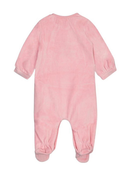 Mayoral Baby Bodysuit Long-Sleeved Velvet Pink
