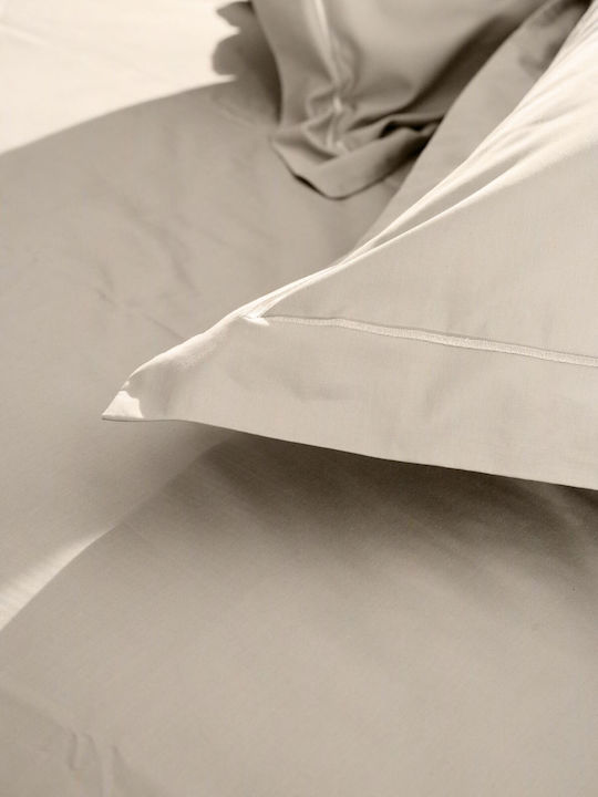 Sunshine Σετ Μαξιλαροθήκες Oxford Beige 50x70εκ.
