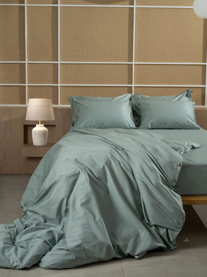 Sunshine Σετ Μαξιλαροθήκες Oxford Aqua 50x70εκ.