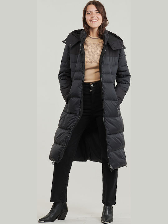 Women's Long Lifestyle Jacket for Winter Black