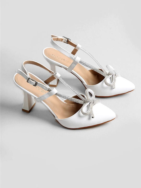 Leather White Heels