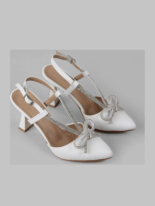 Leather White Heels