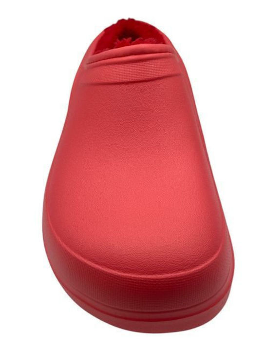Mitsuko Women's Clogs with Fur Red