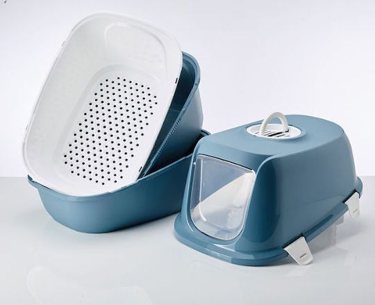 Nobby Jumbo Cat Toilet Closed with Filter Gray L64 x W45 x H46cm